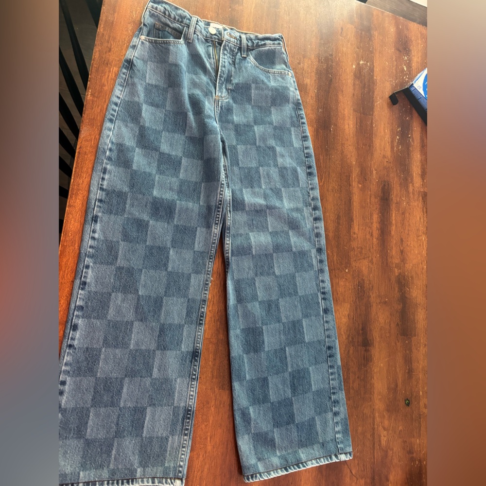 Frame Denim Blue Flare Wide Leg Jeans